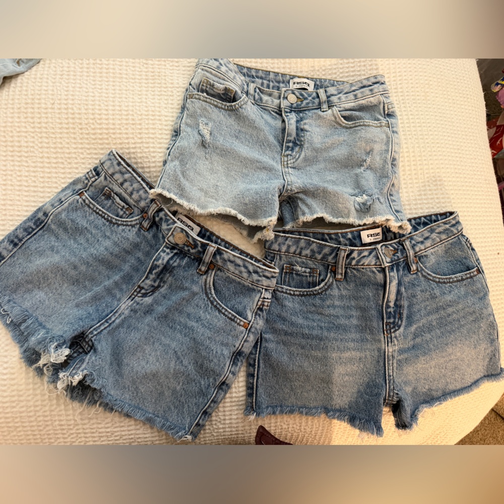 RSQ High Rise Denim shorts bundle size 10 3 pairs barely worn